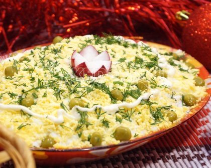 Салат «Нежный» с крабовым мясом