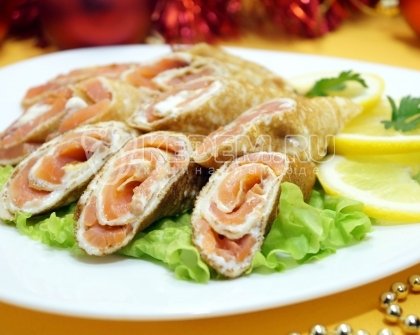 Блины с семгой