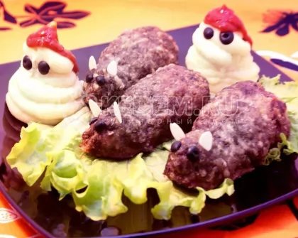 Жаренные крыски с картофельным пюре