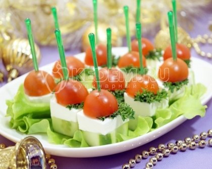 Овощное канапе с сыром фета